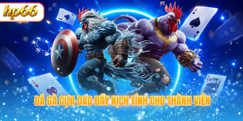 Đá gà cựa dao đầy kịch tính cho thành viên